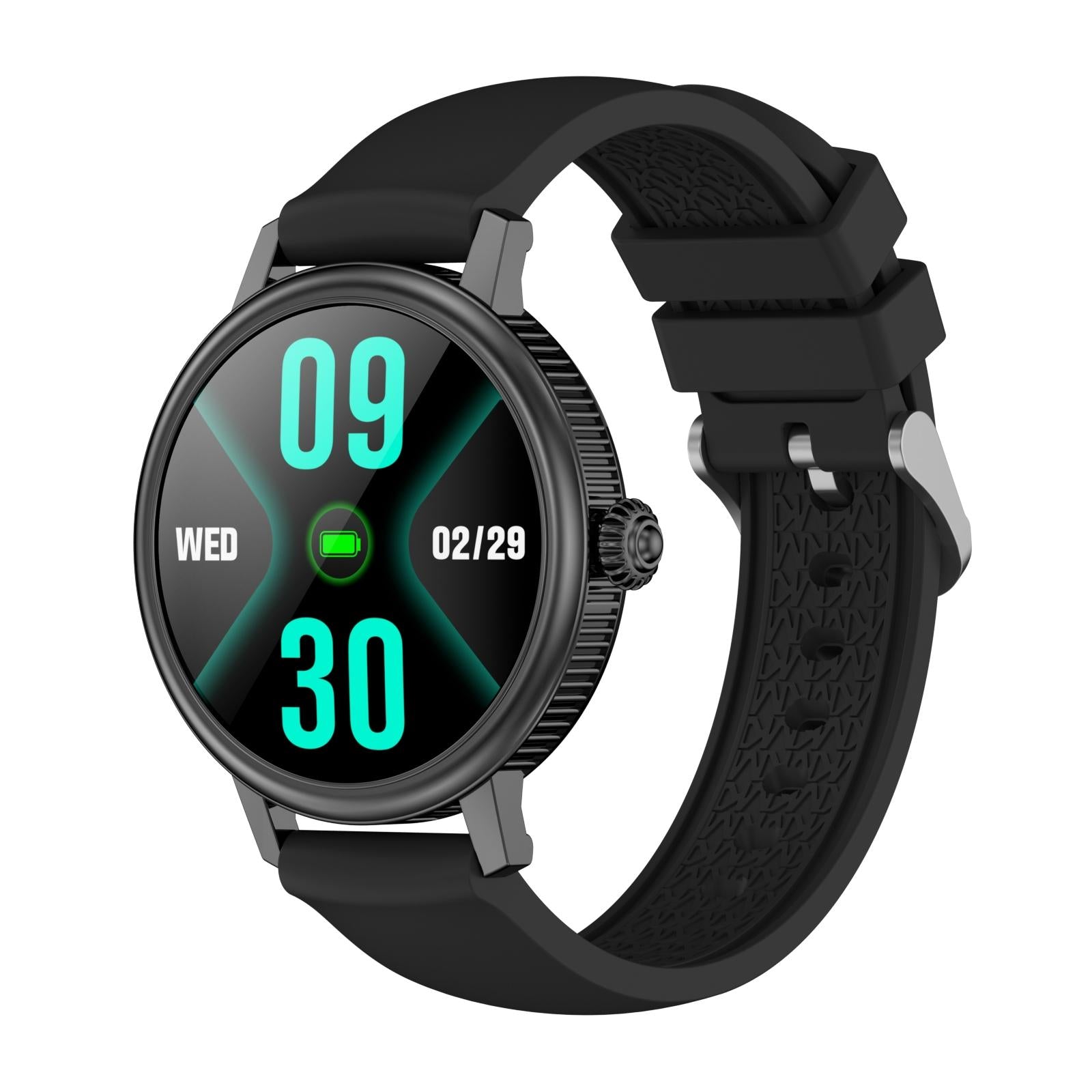 V562-A108128100AYS-202504252130-00 Smart Silicone Screen Watch - Black - Image 1