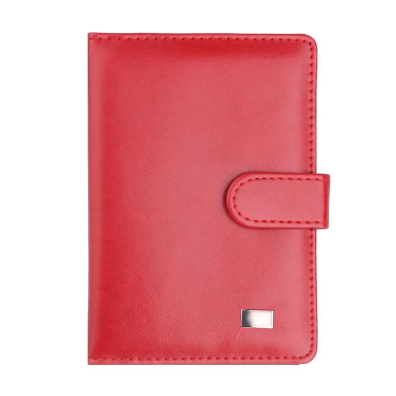 V562-A1084421950DBT-202503280241-00 Passport & Card Holder With Buckle Clip Pu Protection - Red - Image 1
