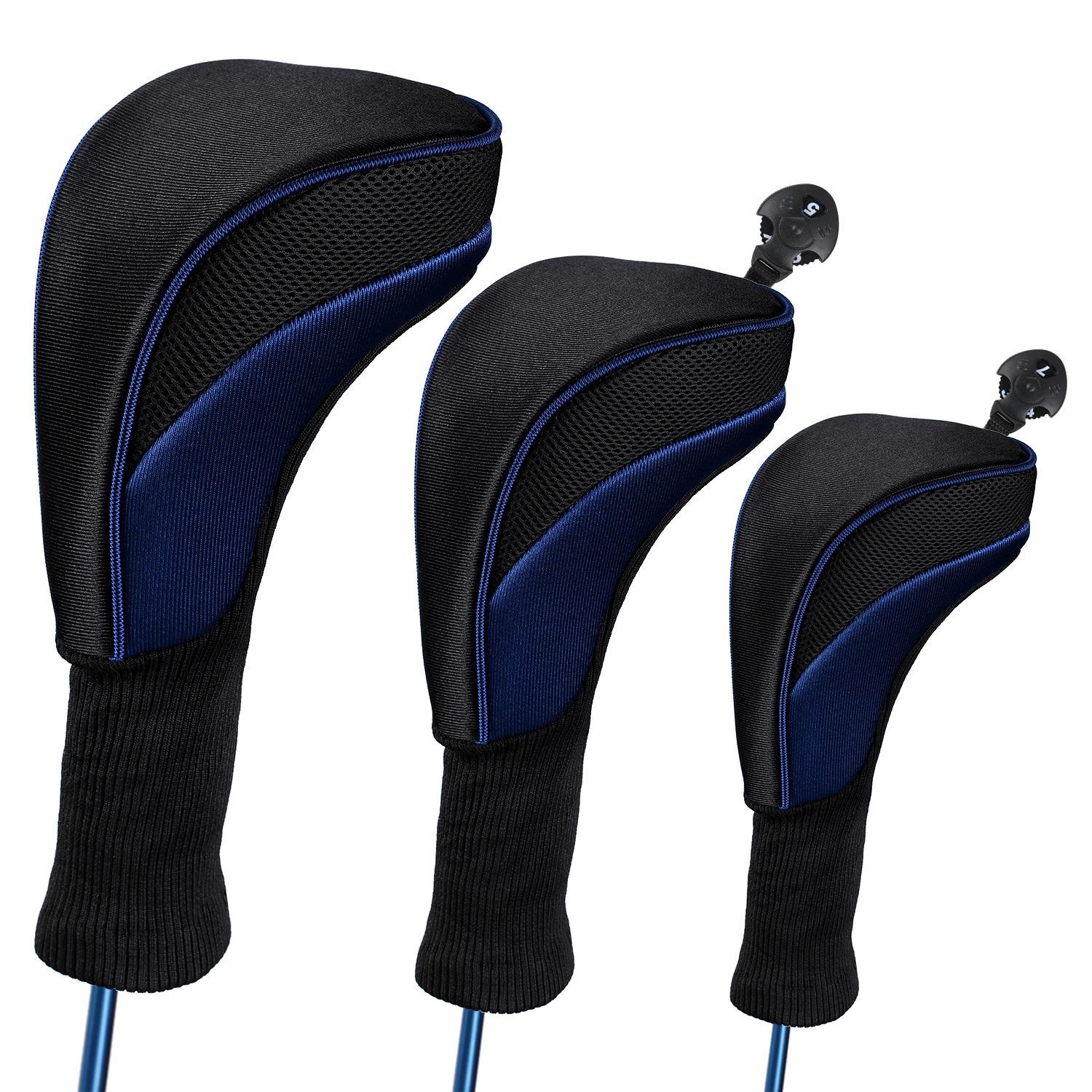 V562-A1088308650DBT-202503041730-00 3-in-1 Golf Club Head Cover - No.1 No.3 No.5 - Protective - Blue - Image 1