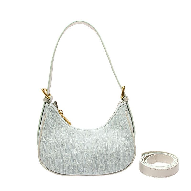 V562-A1088474060DBT-202505191512-00 Light Denim Shoulder Bag For Women - Image 1