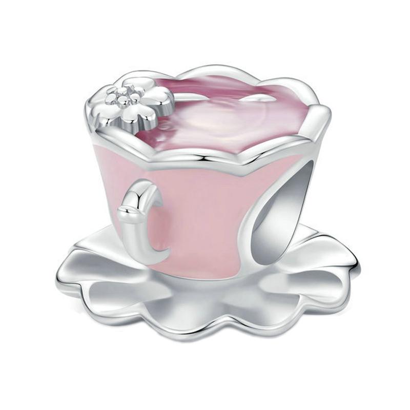 V562-A1090173060DBT-202504111516-00 925 Sterling Silver Flower Beaded Bracelet For Coffee Lovers - Image 1