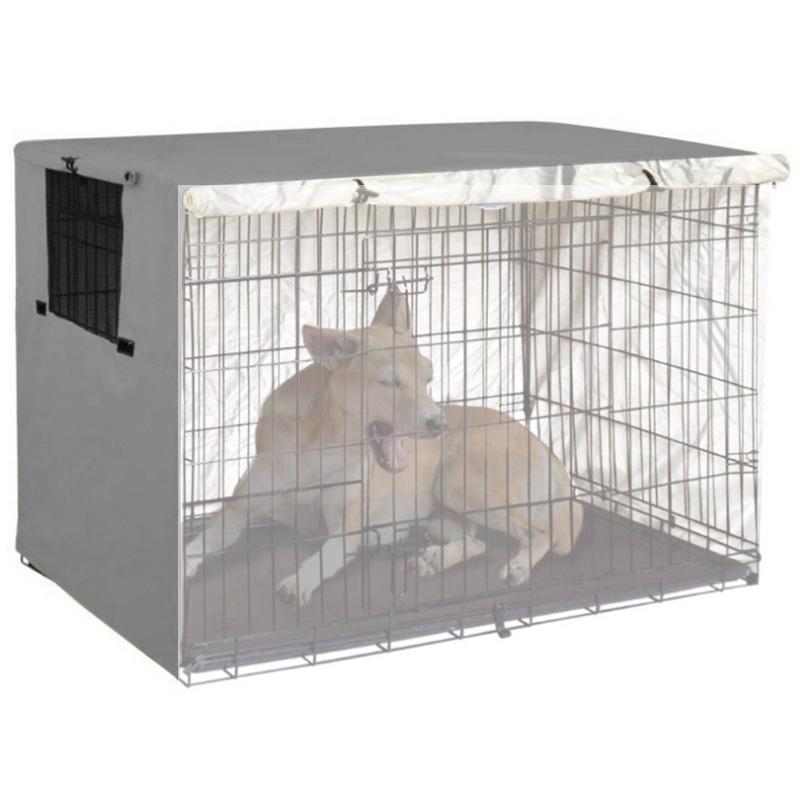 V562-A1090422060DBT-202503031931-00 Outdoor Pet Cage Cover - Oxford Cloth Dustproof Rainproof Sunscreen - 63.5x48x50cm - Grey - Image 1