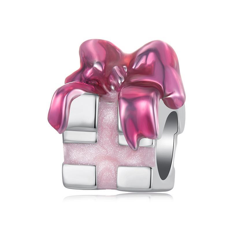 V562-A1090585060DBT-202504111940-00 925 Sterling Silver Platinum Plated Bow Diy Beads In - Image 1