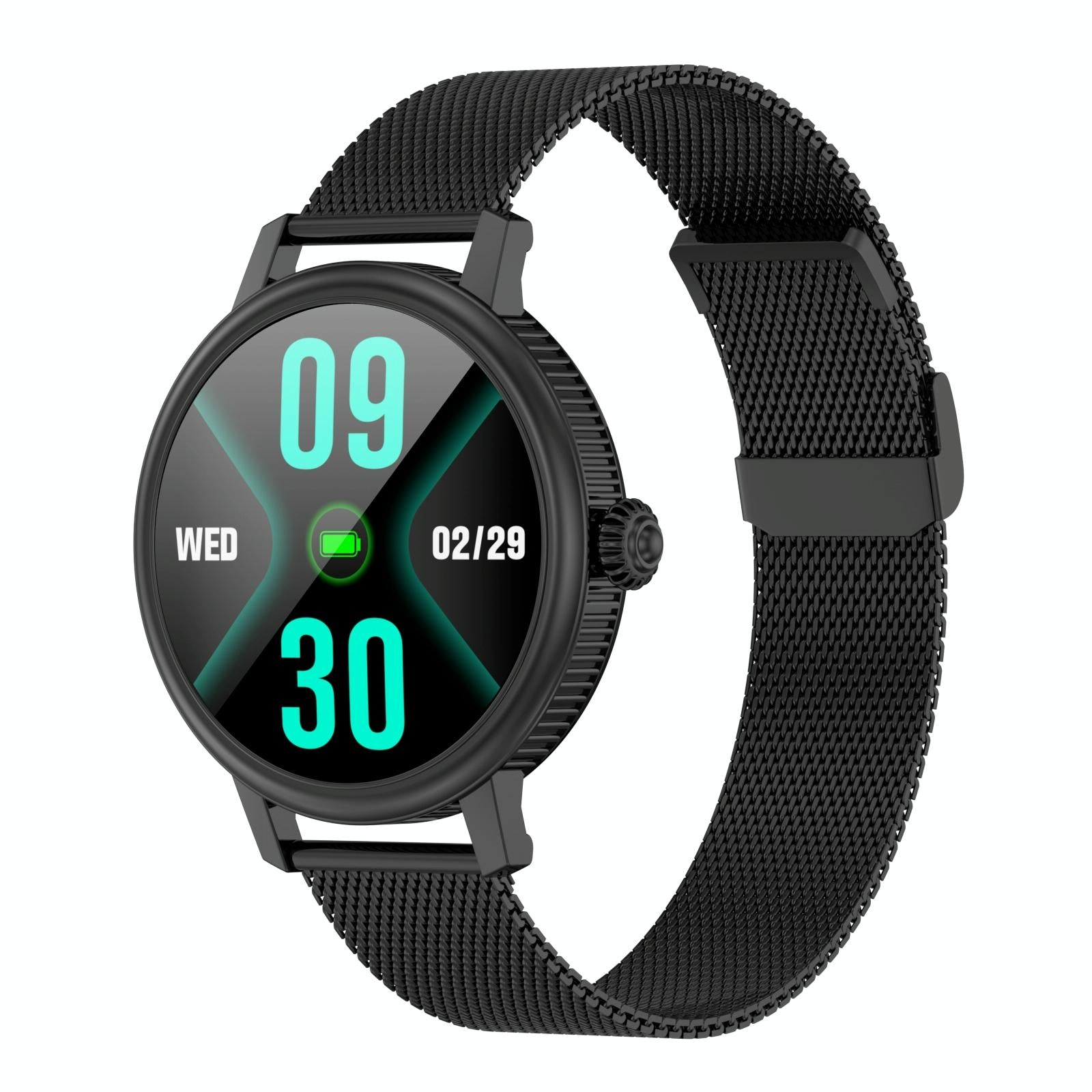 V562-A109128100AYS-202504252140-00 Smart Steel Watch With Colour Screen - Cf90 - Black - Image 1
