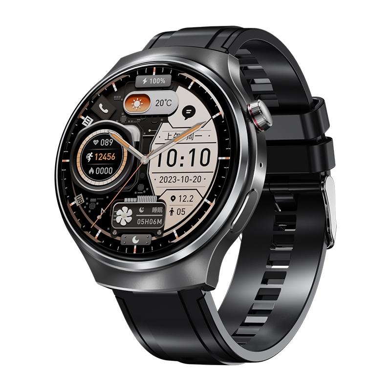 1.46 Inch Colour Screen Smart Watch Support Bluetooth Call / Heart Rate Monitoring - Black