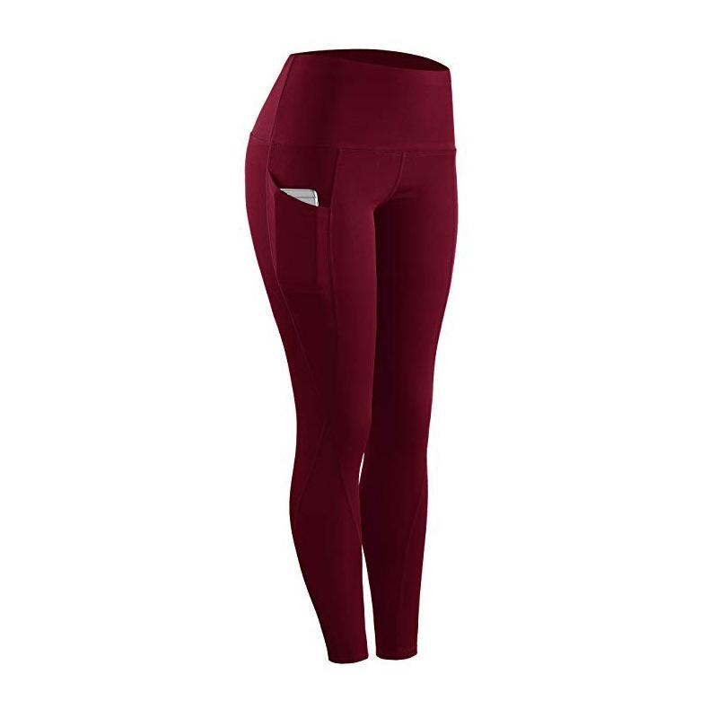V562-A2006975140DBT-202503262010-00 High Waist Slim Sports Leggings Women Tight Sportswear Size M - Red - Image 1