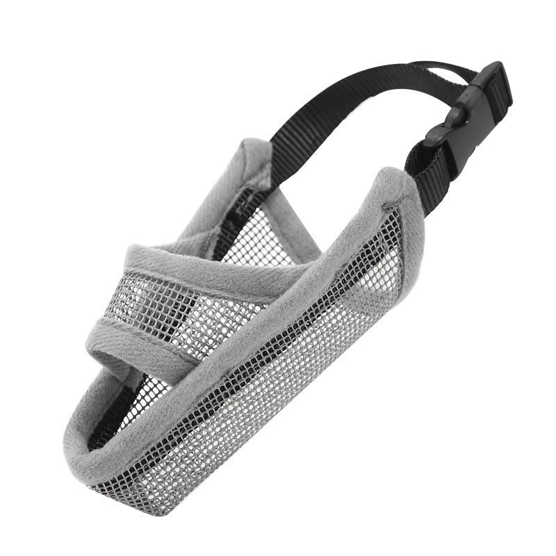 V562-A2016852650DBT-202503261932-00 Dog Mouth Cover Anti-Bite Mesh Dog Mouth Cover Medium And Large Dogs Anti-Drop Mask Xs - Gray - Image 1