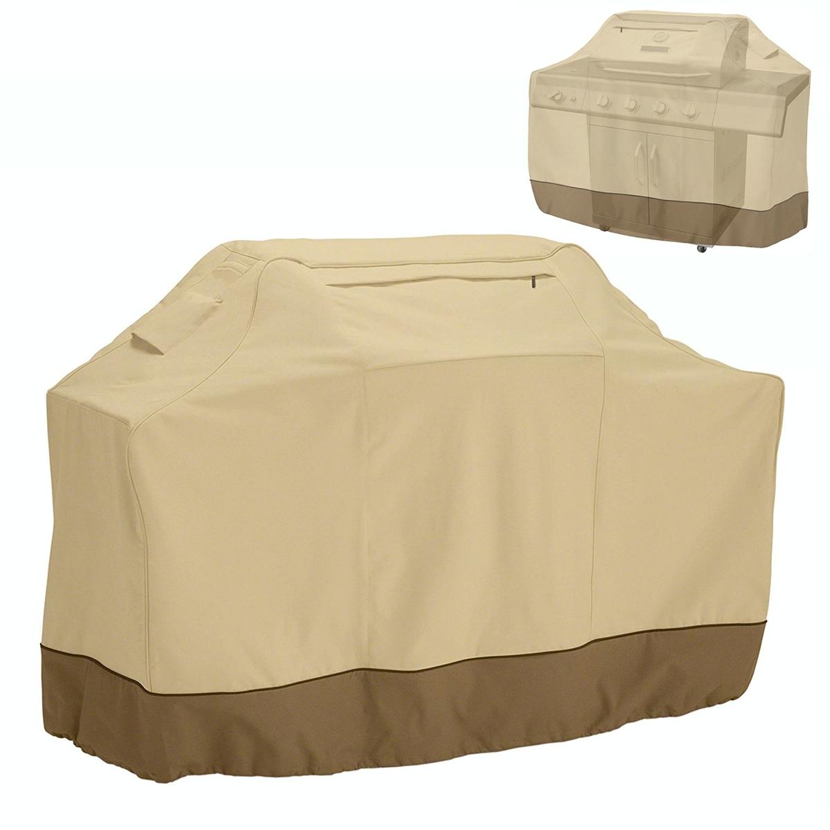 V562-A2081732060DBT-202503031915-00 Waterproof Bbq Cover with Sundry Bag - Oxford Cloth 150x61x122cm Beige - Image 1