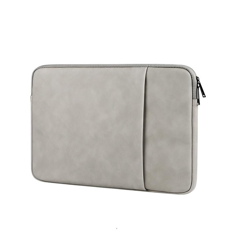 V562-A2090442060DBT-202502281836-00 Waterproof Double Layer Laptop Liner Bag - Fits 14.1-15.4 Inches - Light Gray - Image 1