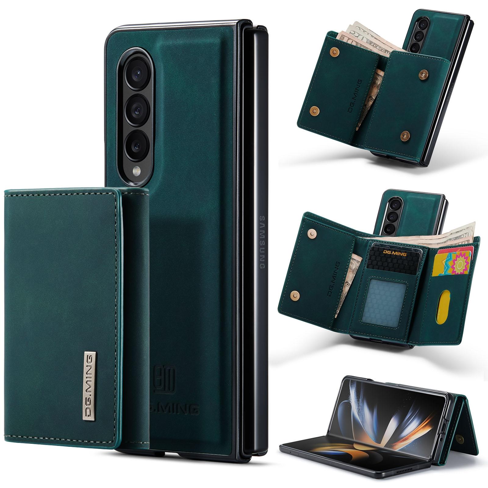 V562-A209116300ADE-202505291325-00 For Samsung Galaxy Z Fold4 5G Wallet Case - 3 Fold Multi Card Holder - Green - Image 1