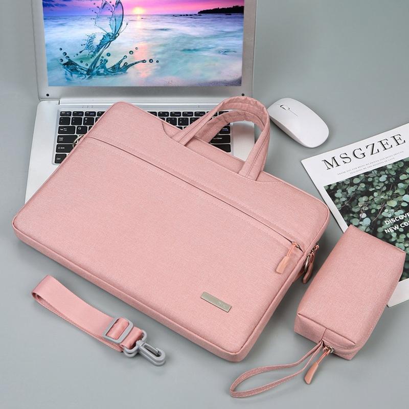 13.3 Inch Inner Bag for Handbag or Laptop with Shoulder Strap and Power Bag - Pink