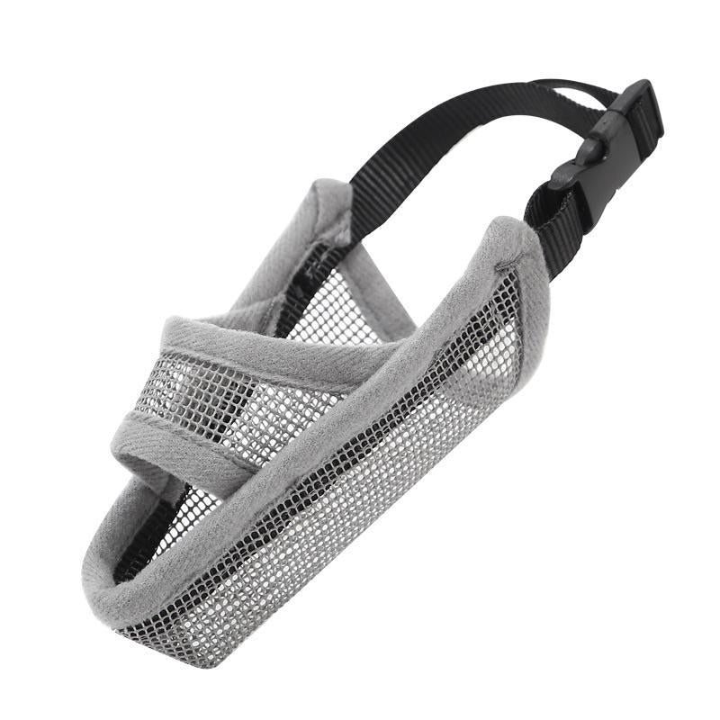 V562-A3016852650DBT-202503261930-00 Dog Mouth Cover Anti-Bite Mesh Dog Mouth Cover Medium And Large Dogs Anti-Drop Mask S - Gray - Image 1
