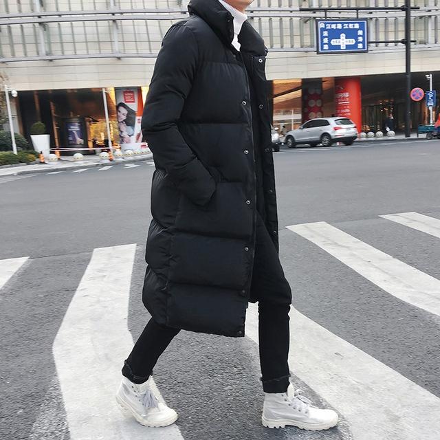V562-A3017994140DBT-202505262041-00 Mens Long Down Jacket Coat Winter Parkas Thick Warm Slim Fit Male Overcoat - Size Xl Black - Image 1