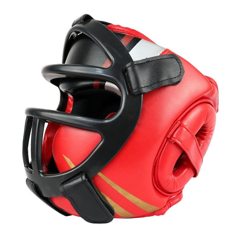 V562-A3020974060DBT-202503072125-00 Competition Sparring Boxing Helmet For Head Protection - Red With Mask - L - Image 1