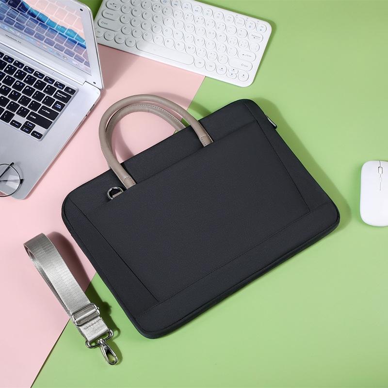 V562-A3050354060DBT-202502282110-00 13-13.3 Inch Laptop Bag Crossbody Briefcase in Oxford Cloth - Black - 15 - 16.1 Inch - Image 1