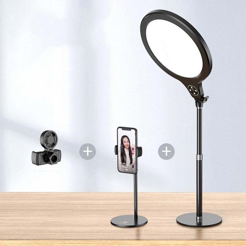 V562-A3085786230DBT-202502212140-00 26cm Live Broadcast Beauty Light Bracket with Cooling Bracket - Medium Version Black - Image 1
