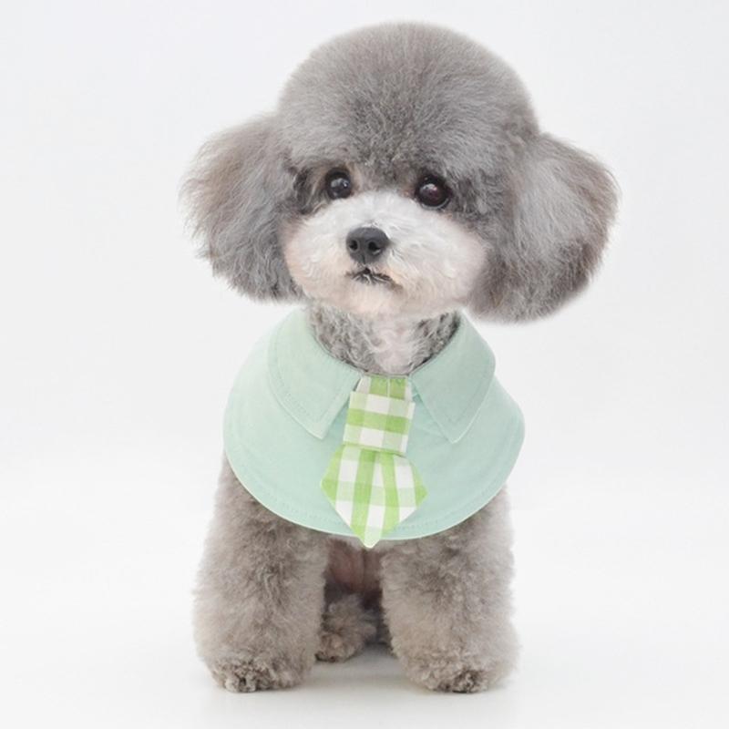 V562-A3086396230DBT-202503201711-00 Pet Shawl Scarf Saliva Towel Dog Clothes Accessories - Size L - Green - Image 1