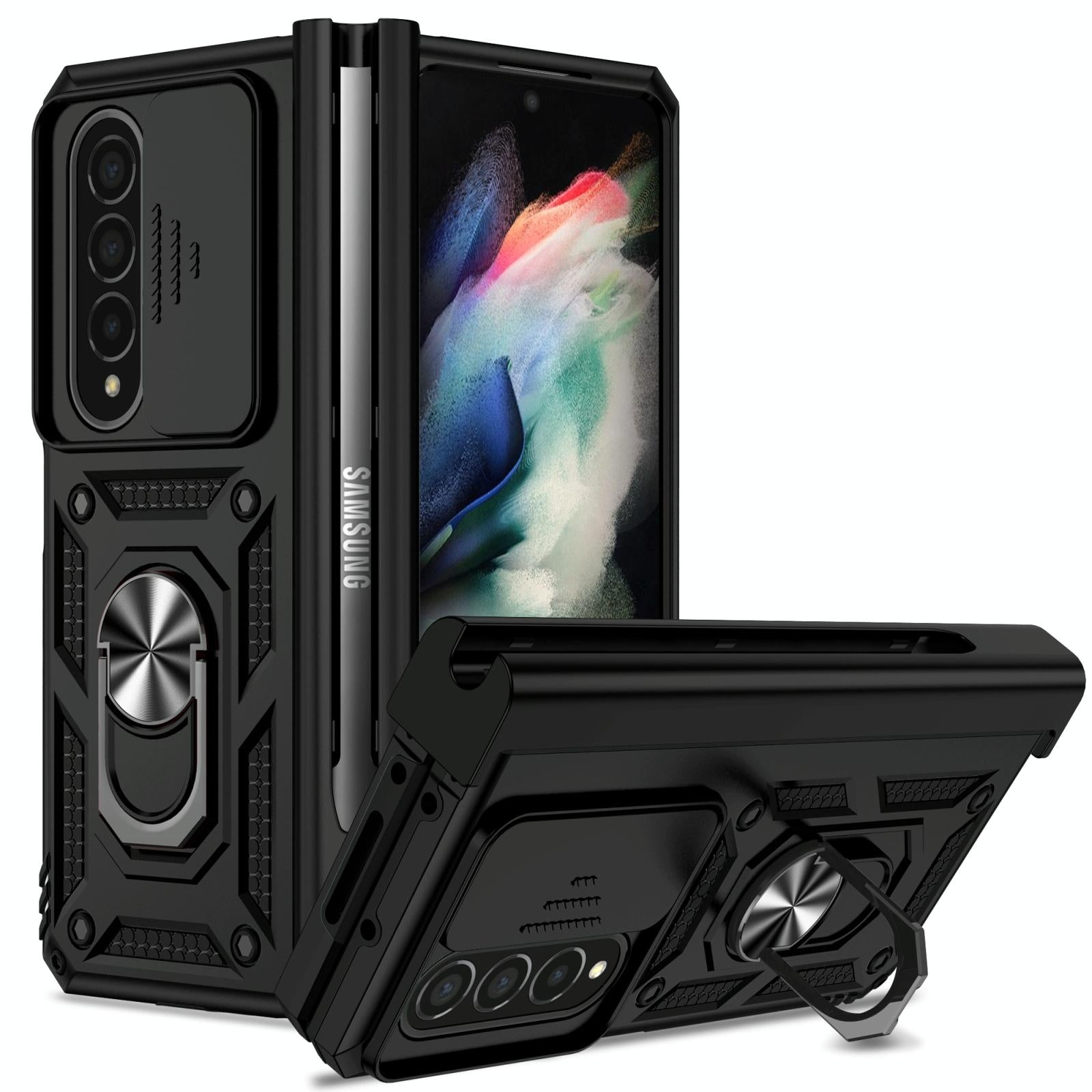 For Samsung Galaxy Z Fold4 5G Secure Sliding Case - Black