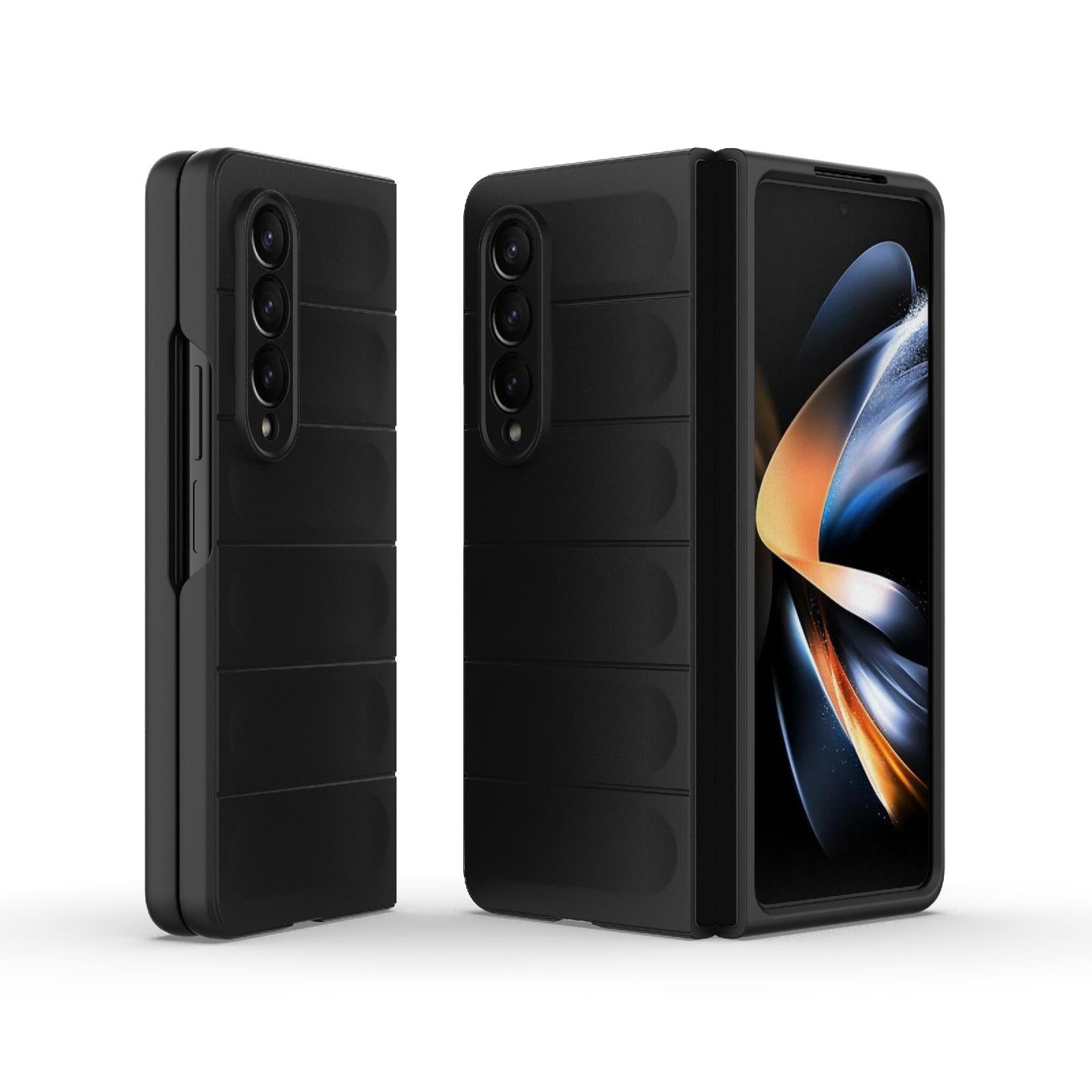 V562-A508280600ADE-202504292037-00 For Samsung Galaxy Z Fold4 5G Foldable Shockproof Phone Case with Magic Shield - Slim Design - Black - Image 1