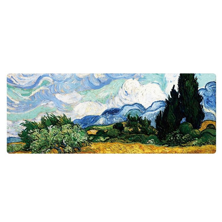 V562-A9077022060DBT-202505261230-00 Large Oil Painting Desk Rubber Mouse Pad - Cypress - Image 1