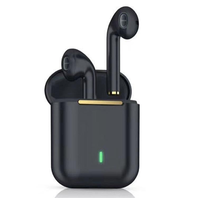V562-B0182D6PI-202505211932-00 Wireless Binaural Bluetooth Earphones with Charging Box - J18 - Black - Image 1