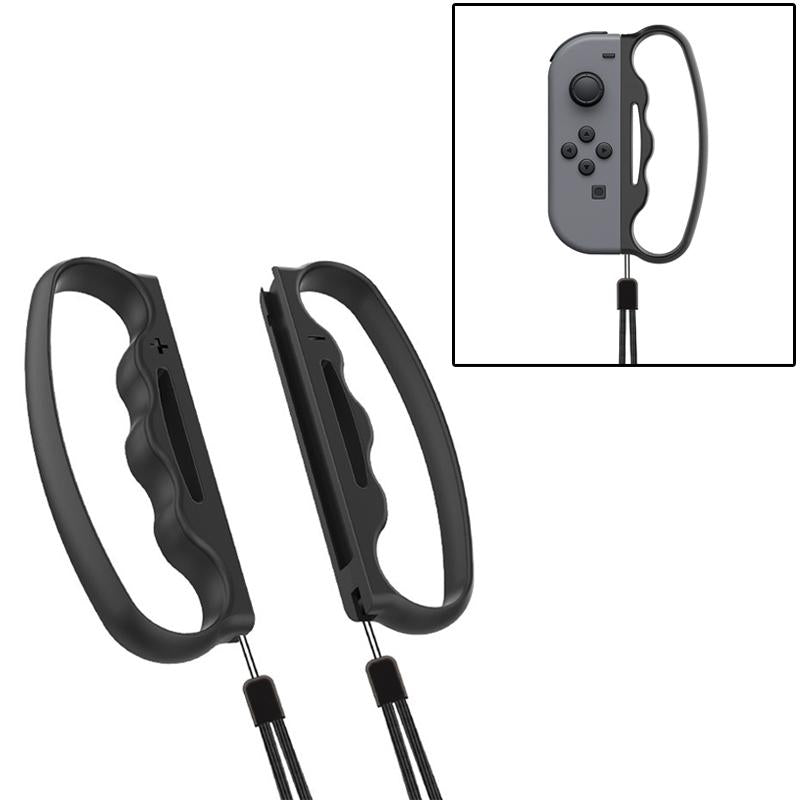 V562-B0910TN-202503072130-00 Boxing Joy-con Grip with Strap for Nintendo Switch - Black - Image 1