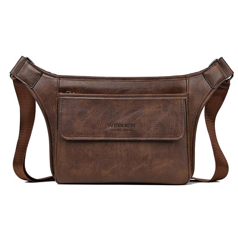 V562-B1002465060DBT-202503041930-00 Large Capacity Crossbody Bag For Men D808 Single Shoulder Bag - Dark Brown - Image 1