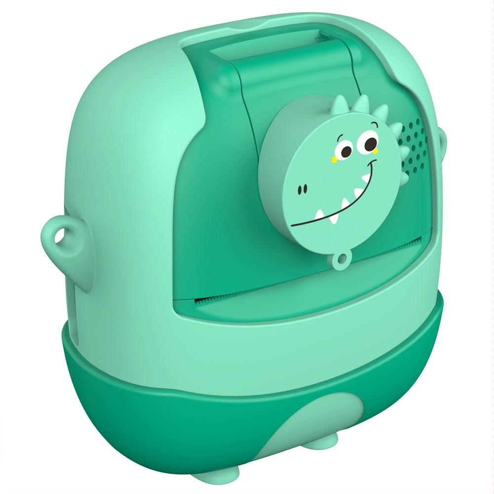 V562-B1003384060DBT-221820-00 720P Hd Reversible Mini Digital Camera For Children - Cartoon Print - Green - Image 1