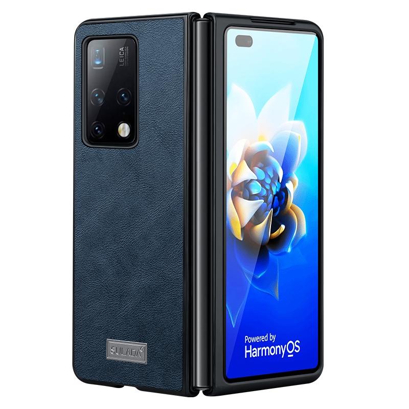 V562-B100645300ADE-202505291340-00 For Samsung Galaxy Z Fold4 5G Samsung Fold 4 Shockproof Tpu Leather Case - Blue - Image 1