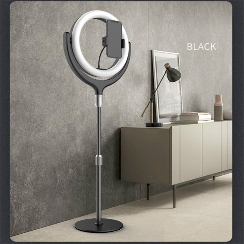 V562-B10122500AYS-222076-00 12 Inch Desktop Fill Light Beauty Bracket for Landing Headlights - Black - Image 1