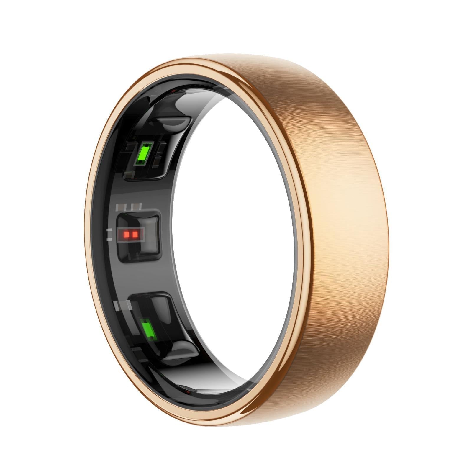 V562-B101397200AYS-202504281910-00 Smart Ring Heart Rate Blood Oxygen Sleep Sports Size 8 - Gold - Image 1