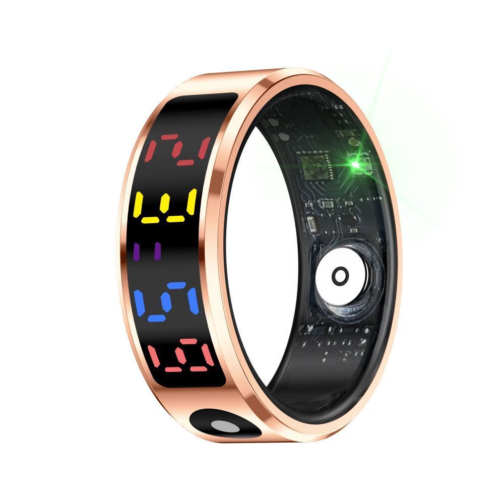 V562-B101408200AYS-202504281906-00 Smart Ring Heart Rate Blood Oxygen Sleep Sports Size 9 - Gold - Image 1