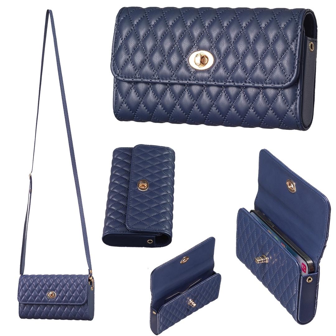 V562-B101408400ADE-202505191620-00 Horizontal Pu Crossbody Shoulder Bag - Dark Blue - Image 1