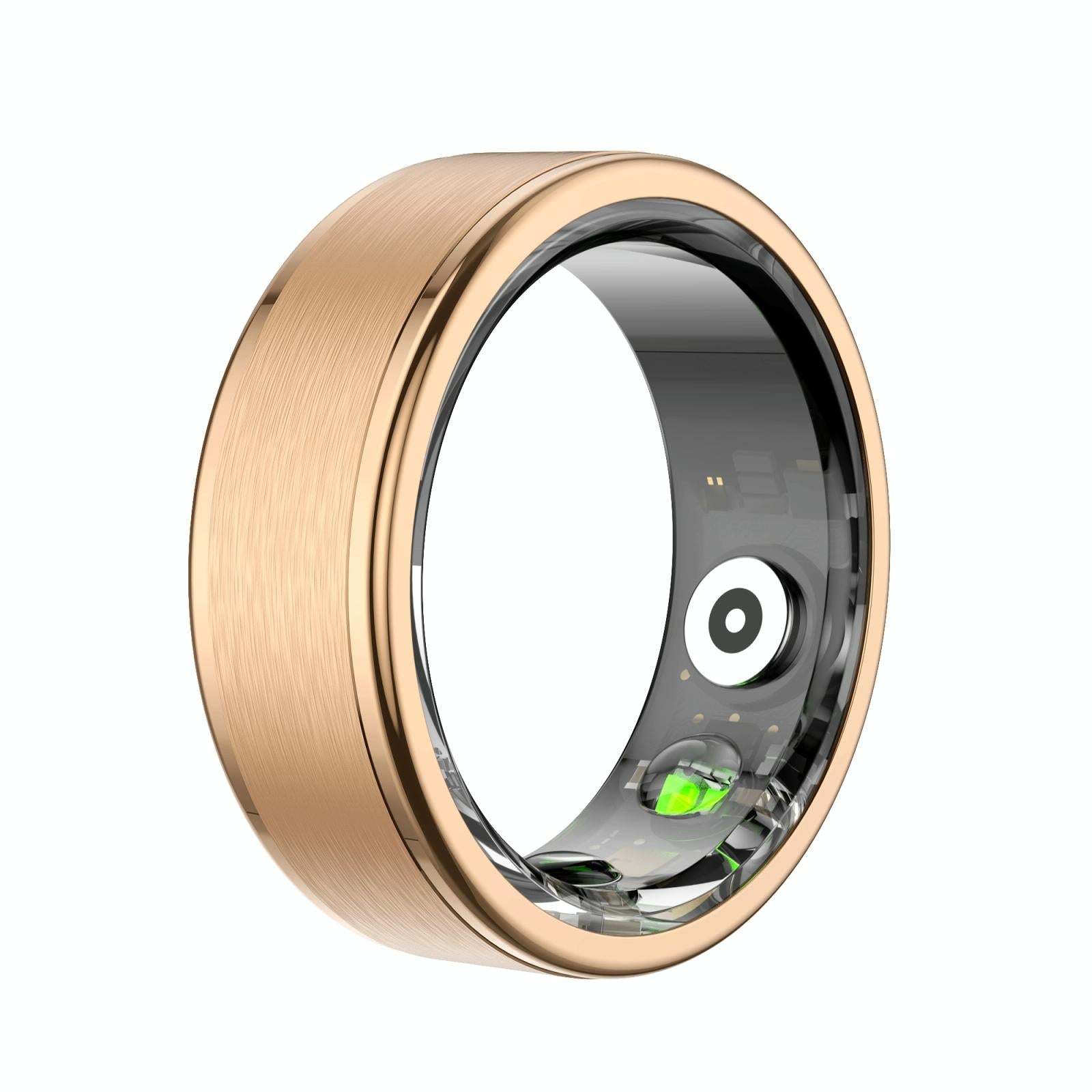 V562-B101756200AYS-202504281831-00 Smart Ring With Heart Rate Blood Oxygen Sleep & Sports Modes - Size 9 - Gold - Image 1