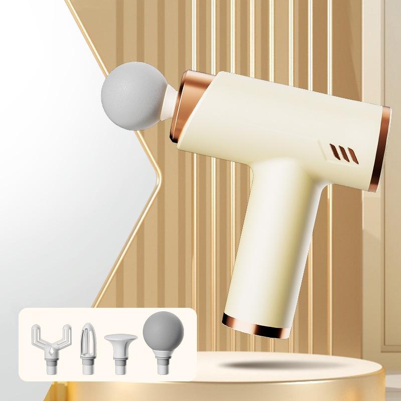 V562-B1020474060DBT-221657-00 Silent Fascia Gun For Muscle Relaxation - High Frequency Vibration Massager - Khaki - Image 1
