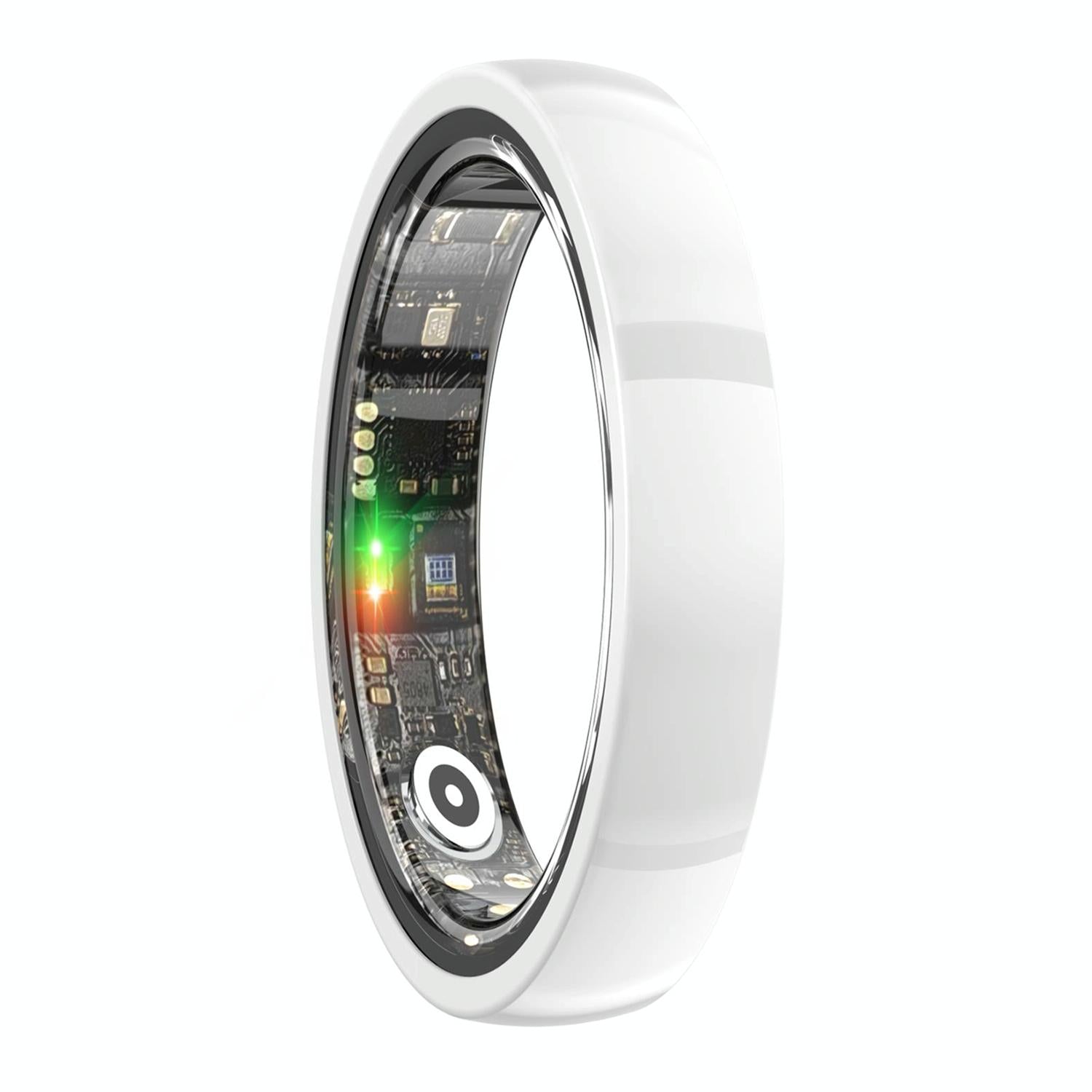 V562-B102457200AYS-202504281826-00 Smart Ring With Heart Rate Blood Oxygen Sleep & Sports Modes - Size 11 - White - Image 1