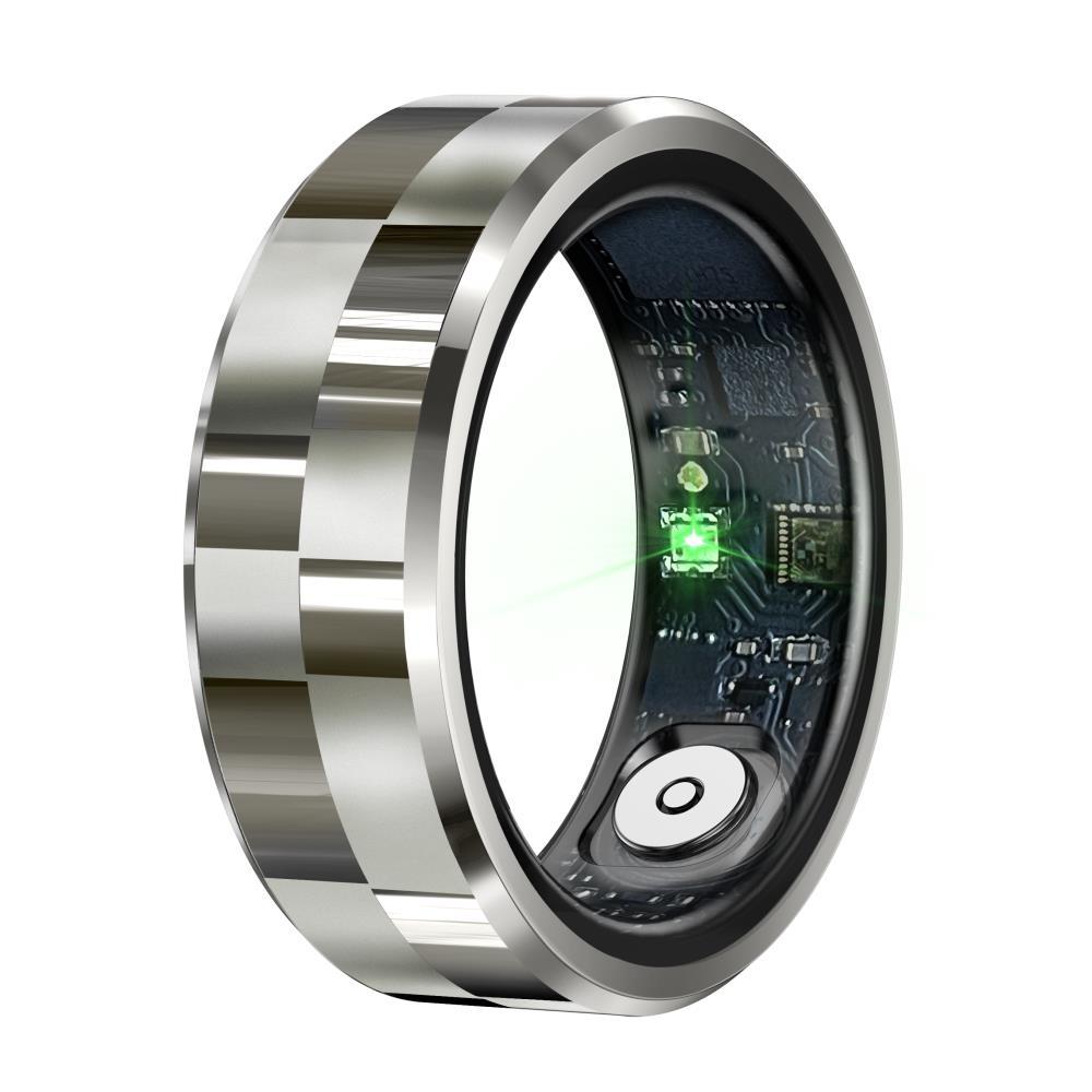 V562-B102996200AYS-202504281922-00 Smart Ring With Health Monitoring Gesture Control And Somatosensory Games - Size 10 - Silver - Image 1