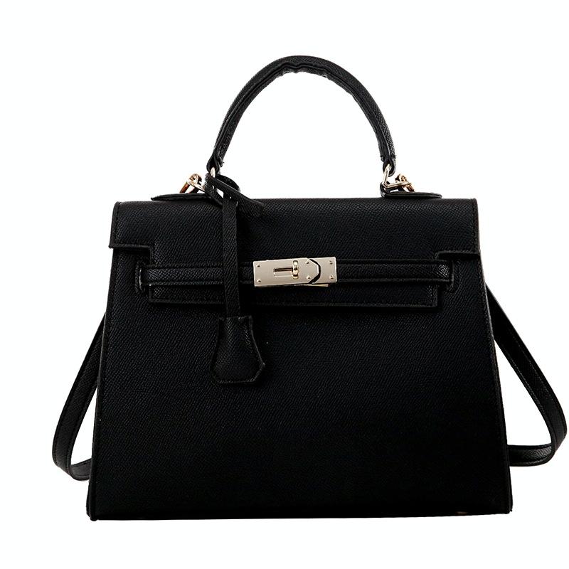 V562-B1030514060DBT-202503041311-00 Stylish Winter Crossbody Bag for Women - Single Shoulder Kelly Design - Black - Image 1