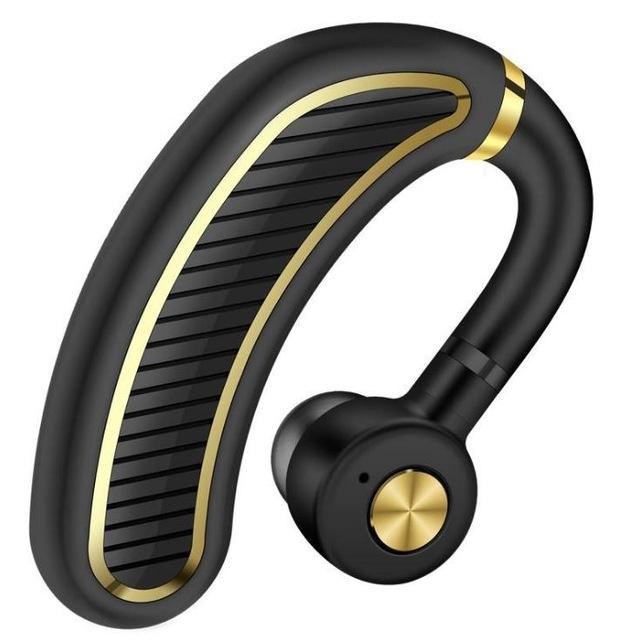 V562-B1035168110DBT-202505261727-00 Wireless Bluetooth Earphones with Mic - 24hrs Work Time - for Iphone / Android - Black / Gold - Image 1