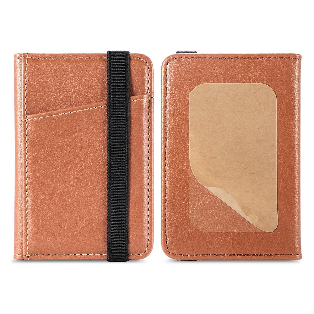 V562-B1037563060DBT-202503280216-00 Pu Leather Phone Card Holder With Bracket Multifunctional - Brown - Image 1