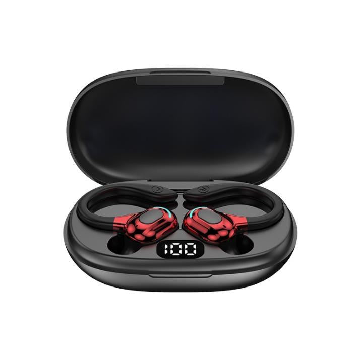 V562-B1045053060DBT-226949-00 Wireless Bluetooth Earphones with Charging Case - F8 - Red Double Ear - Image 1