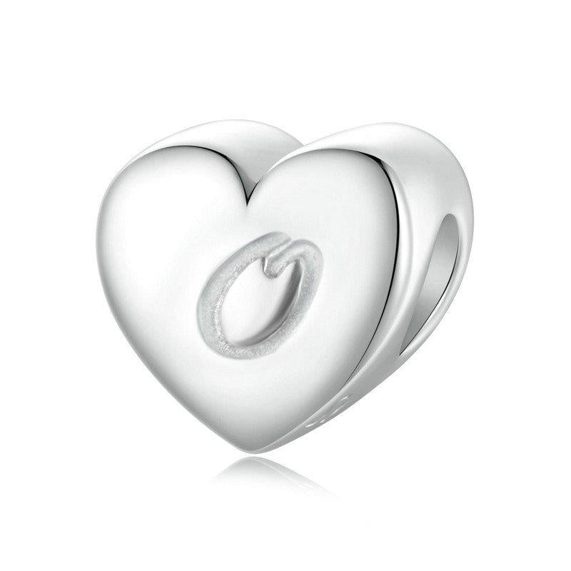 V562-B1049854060DBT-202504111612-00 925 Sterling Silver Platinum Plated Love Letters Diy Beads In - O - Image 1