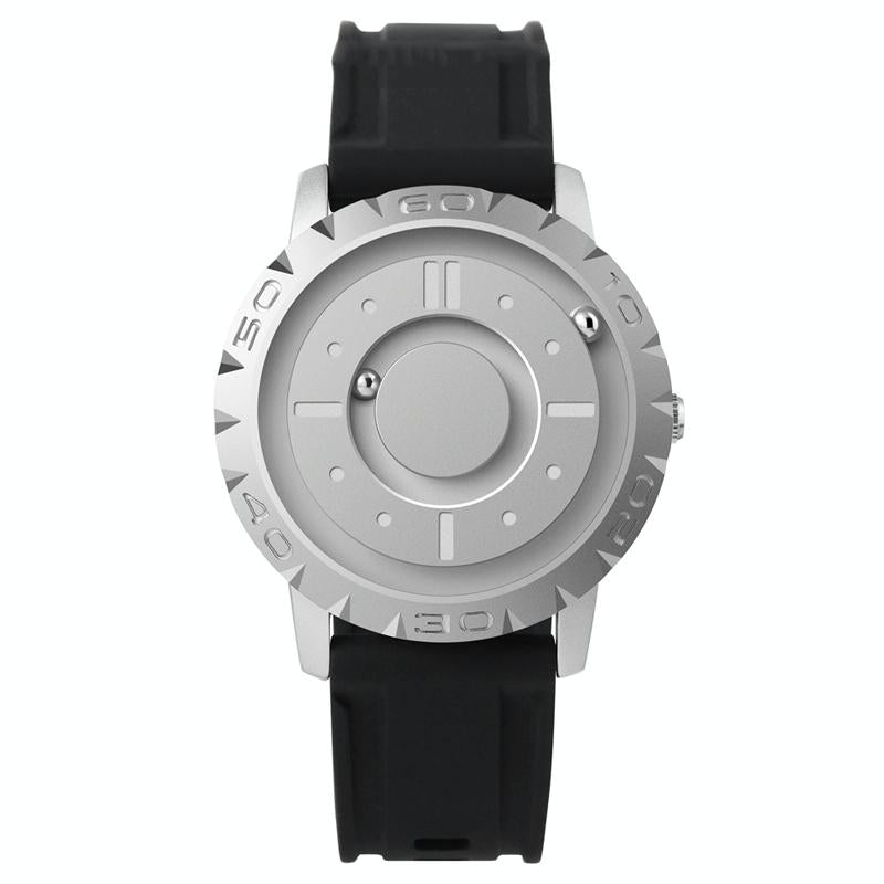 V562-B1051492060DBT-202504171910-00 Bezel-free Magnetic Ball Watch - Men Design - Silver - Image 1