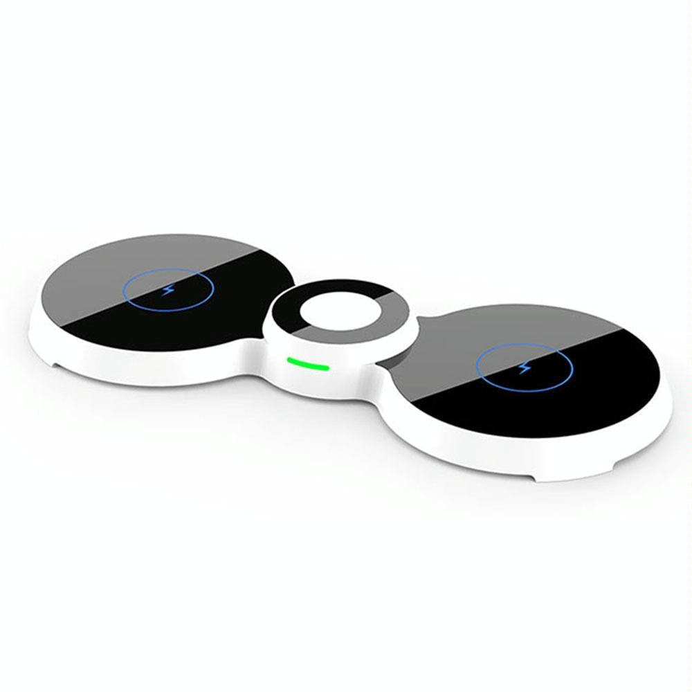 V562-B105295100ADE-202504212021-00 15W 3 In 1 Magnetic Wireless Charger For Phones Watch & Airpods - White - Image 1