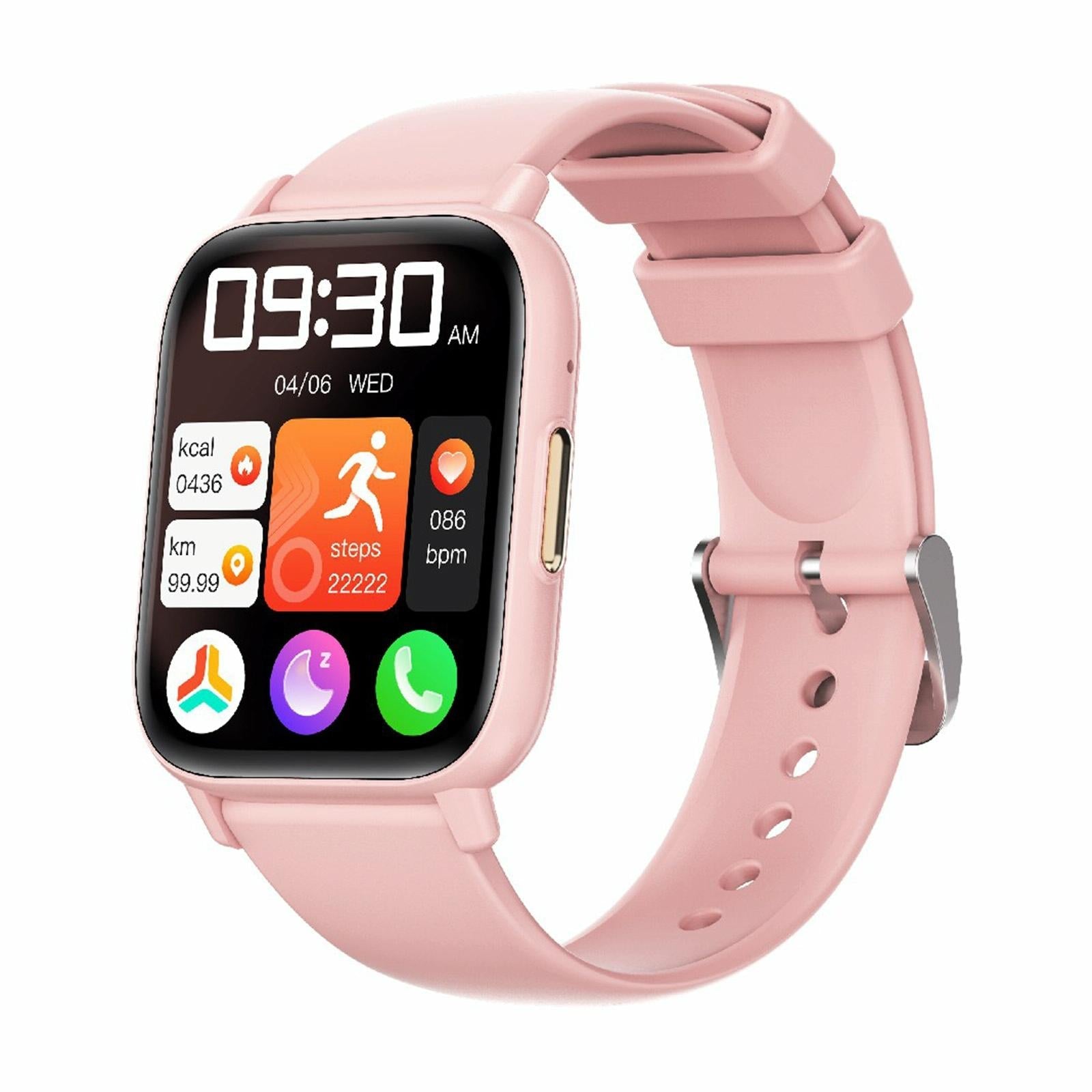 V562-B105442600ADE-202504252105-00 1.83 Inch Bt5.2 Smart Sport Watch Support Bluetooth Call / Sleep / Blood Sugar / Blood Oxygen / Temperature / Heart Rate / Blood Pressure Health Monitor - Pink - Image 1