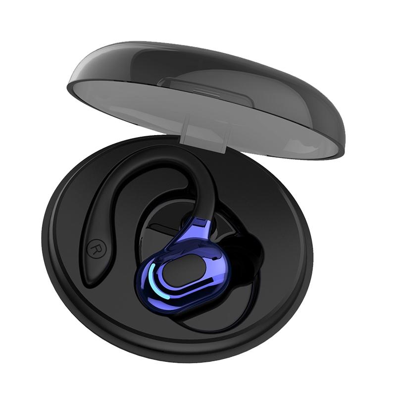 V562-B1055053060DBT-202505261728-00 Wireless Bluetooth Earphones with Charging Case - F8 - Blue Single Ear - Image 1