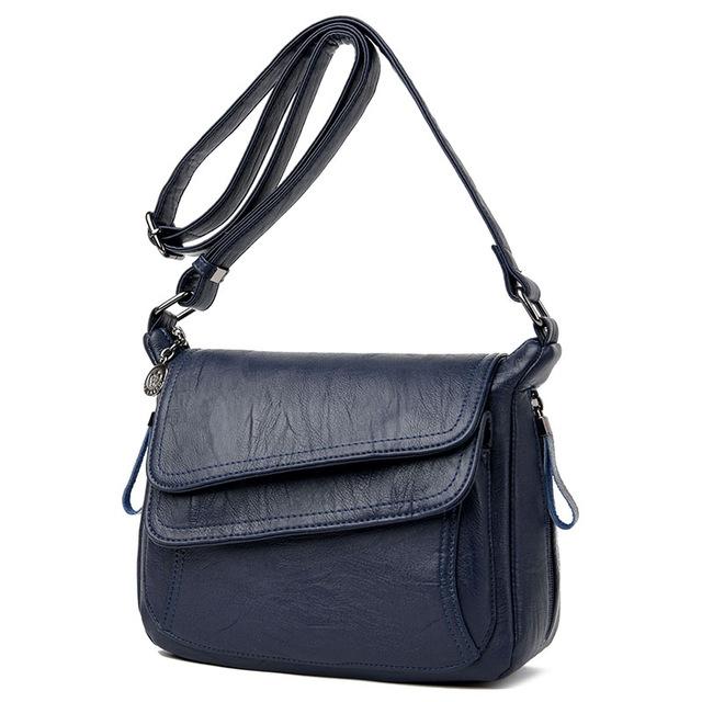 V562-B1055593510DBT-202505191538-00 Stylish Leather Shoulder Bag For Summer - Blue - Image 1