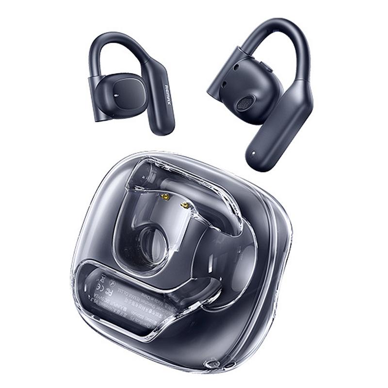 V562-B1058634060DBT-202505222048-00 Crystal Air Conduction Bluetooth Earphones - Openbuds Ows - Navy - Image 1