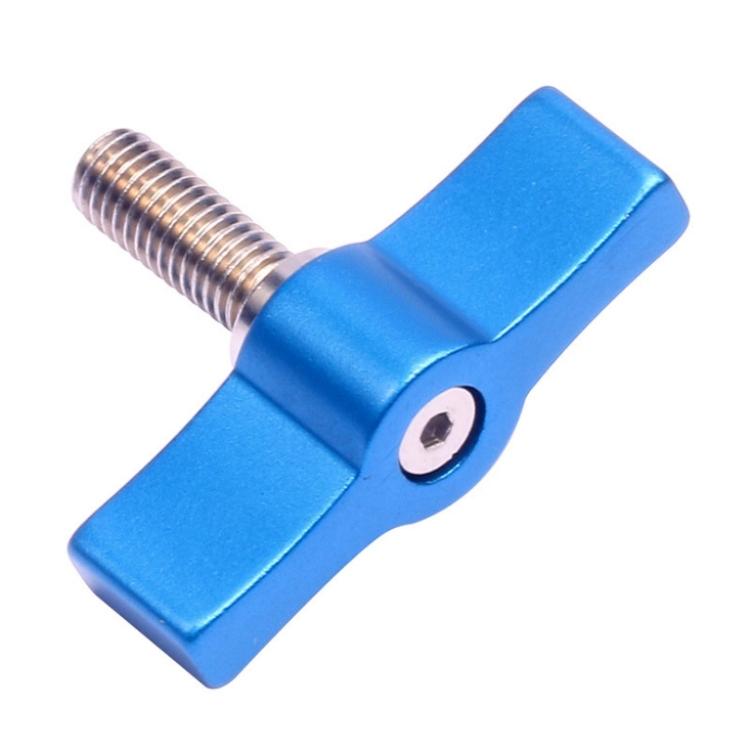 V562-B1061499930DBT-221853-00 10pcs T-shaped Multi-directional Screw with M4 Aluminum Alloy Handle - Blue - Image 1