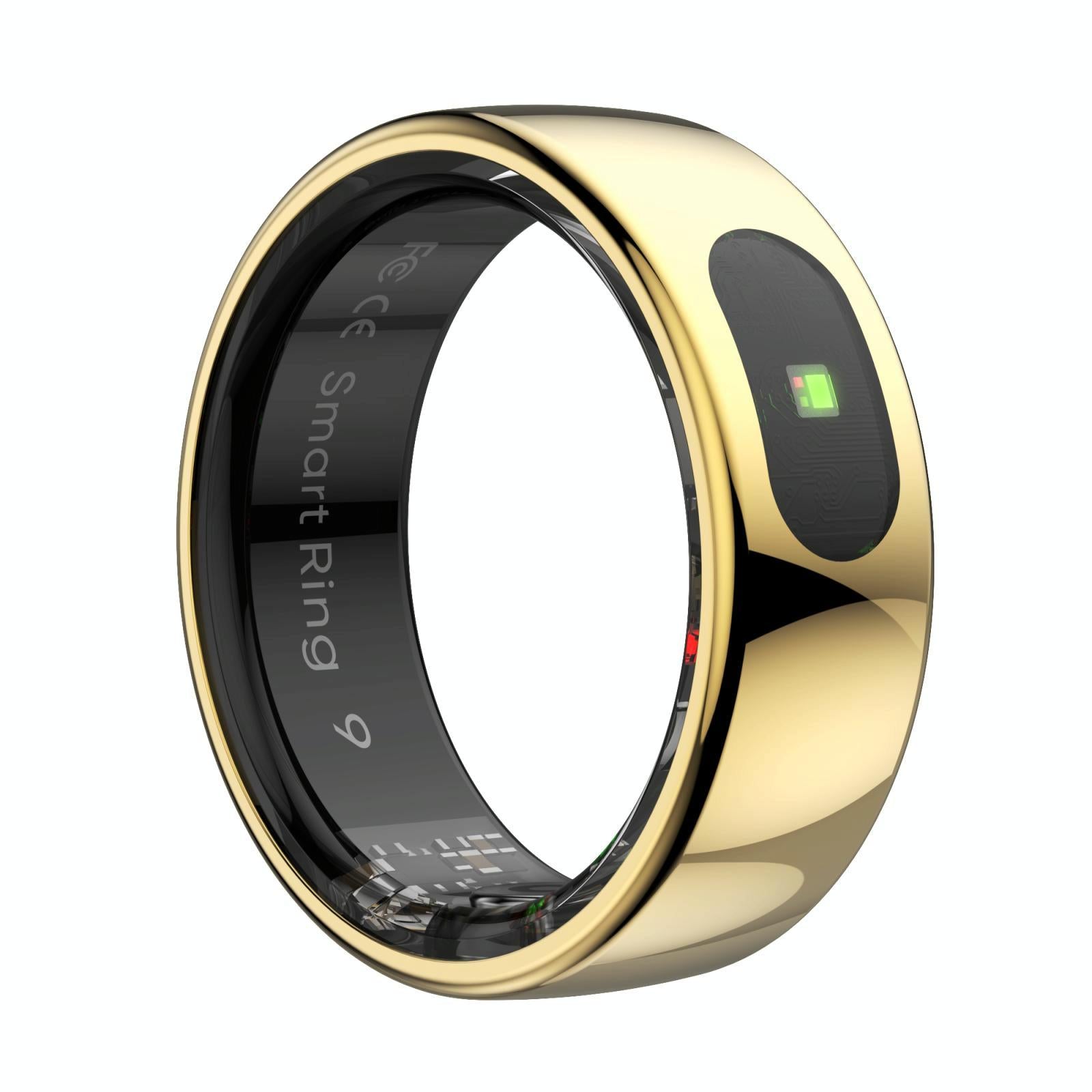V562-B106197200AYS-202504281859-00 Smart Ring Heart Rate Blood Oxygen Sleep Sports Size 8 - Gold - Image 1